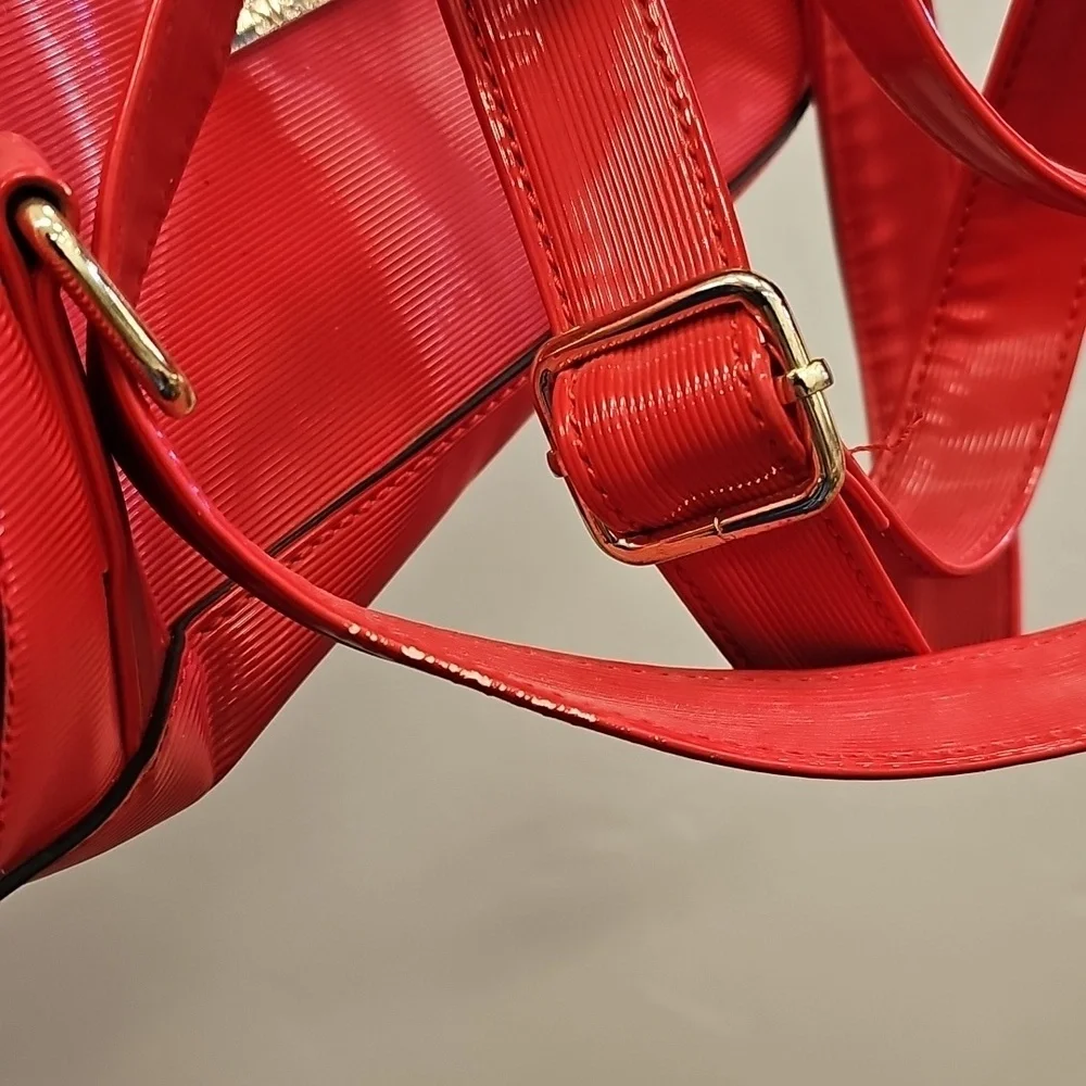 Steve Madden, Bold, Red, Unisex, Backpack, Streetwear, Casual, Festival, Travel